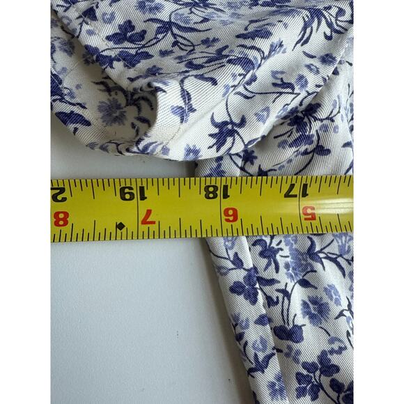 Reformation Mini Fitted Skater Dress in Blue & White Floral Size 8 - Picture 6 of 11